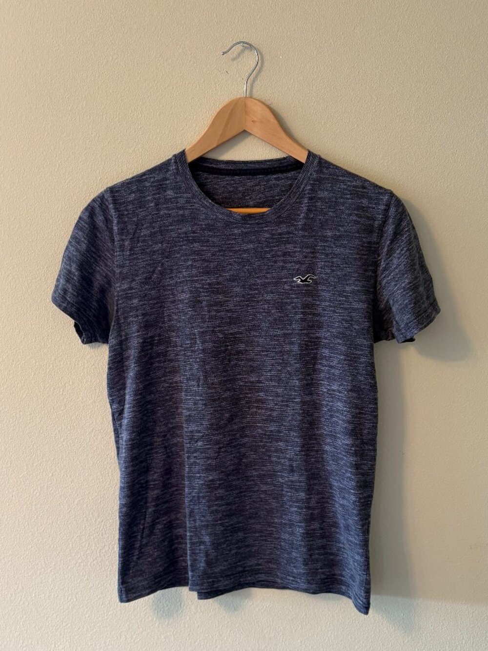 Hollister size small men's blue and white t-shirt